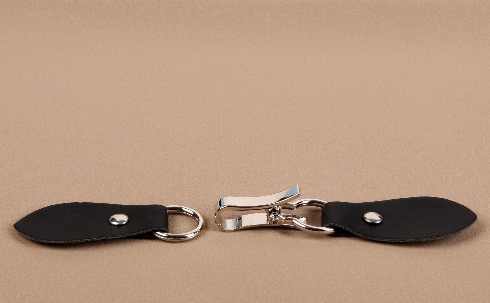 Застёжка-клевант 14,5 × 2,6 см, 3 шт, цвет чёрный/серебряный