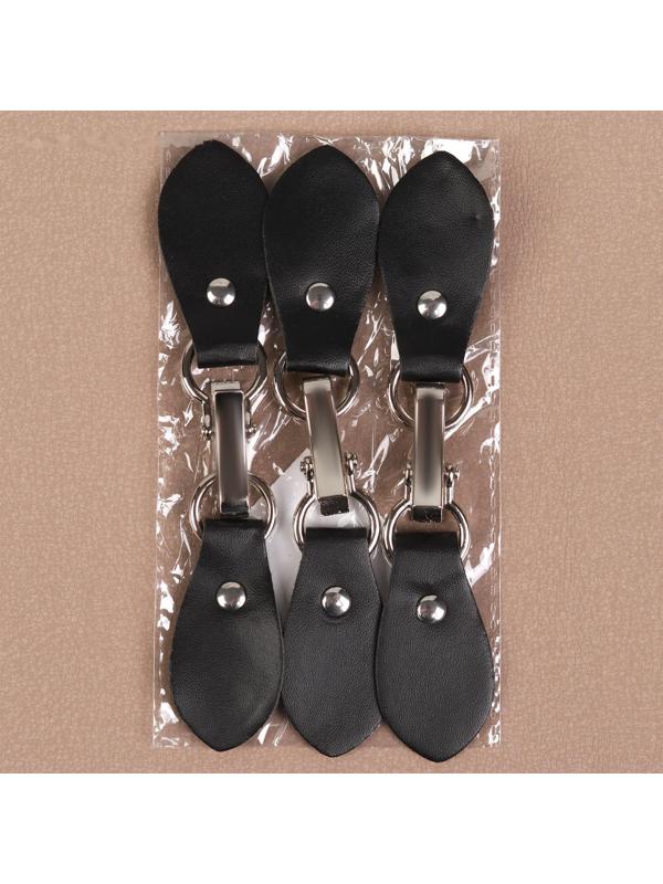 Застёжка-клевант 14,5 × 2,6 см, 3 шт, цвет чёрный/серебряный