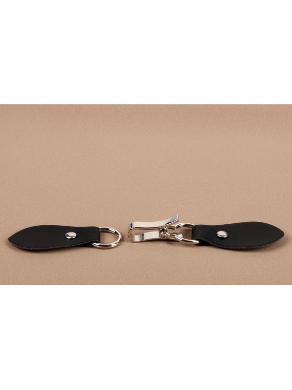 Застёжка-клевант 14,5 × 2,6 см, 3 шт, цвет чёрный/серебряный