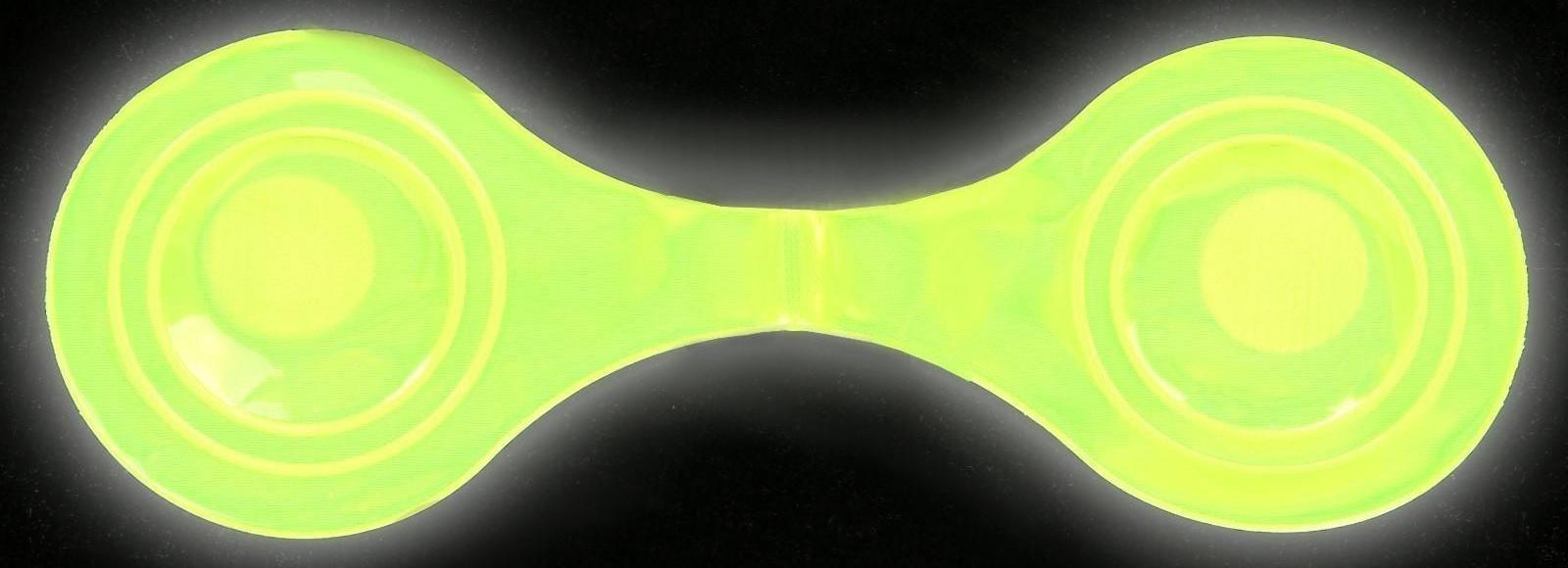 Светоотражающая клипса на магните, 5 × 15 см, цвет жёлтый