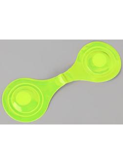 Светоотражающая клипса на магните, 5 × 15 см, цвет жёлтый