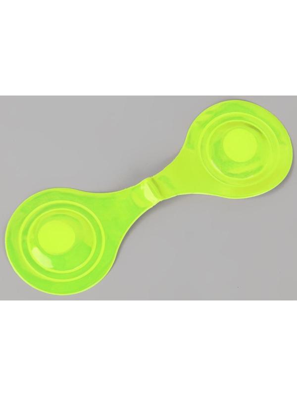 Светоотражающая клипса на магните, 5 × 15 см, цвет жёлтый