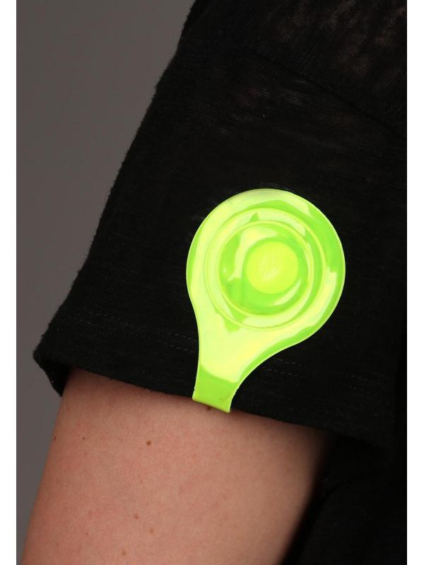 Светоотражающая клипса на магните, 5 × 15 см, цвет жёлтый