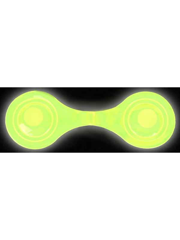 Светоотражающая клипса на магните, 5 × 15 см, цвет жёлтый