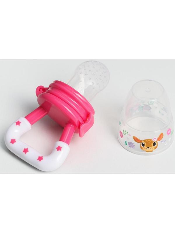 Ниблер (соска для прикорма), с силиконовой сеточкой «Оленята»