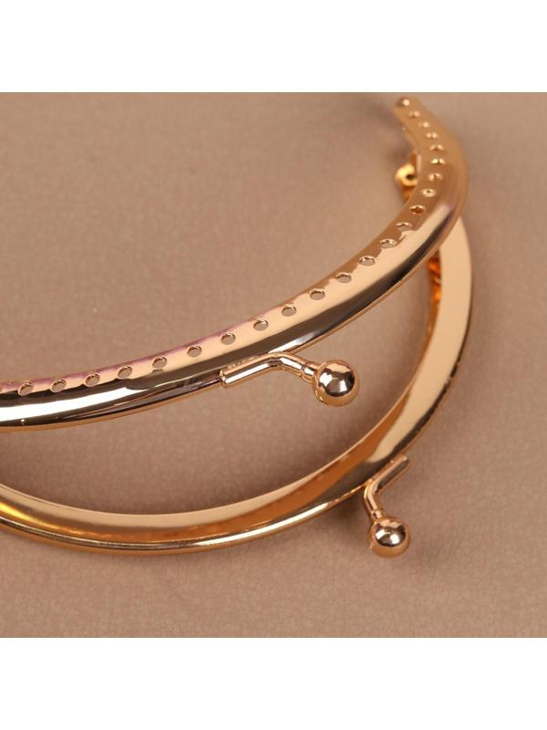 Фермуар пришивной «Полукруг», 10 см, цвет золотой