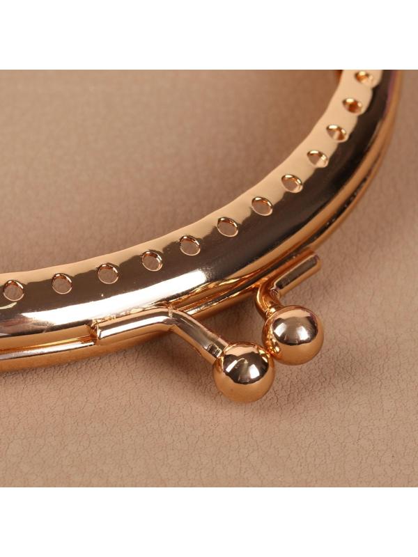 Фермуар пришивной «Полукруг», 10 см, цвет золотой