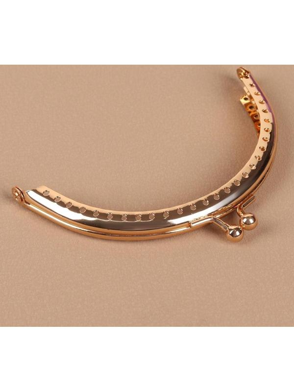 Фермуар пришивной «Полукруг», 10 см, цвет золотой