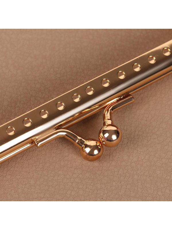 Фермуар пришивной «Прямоугольник», 10 см, цвет золотой