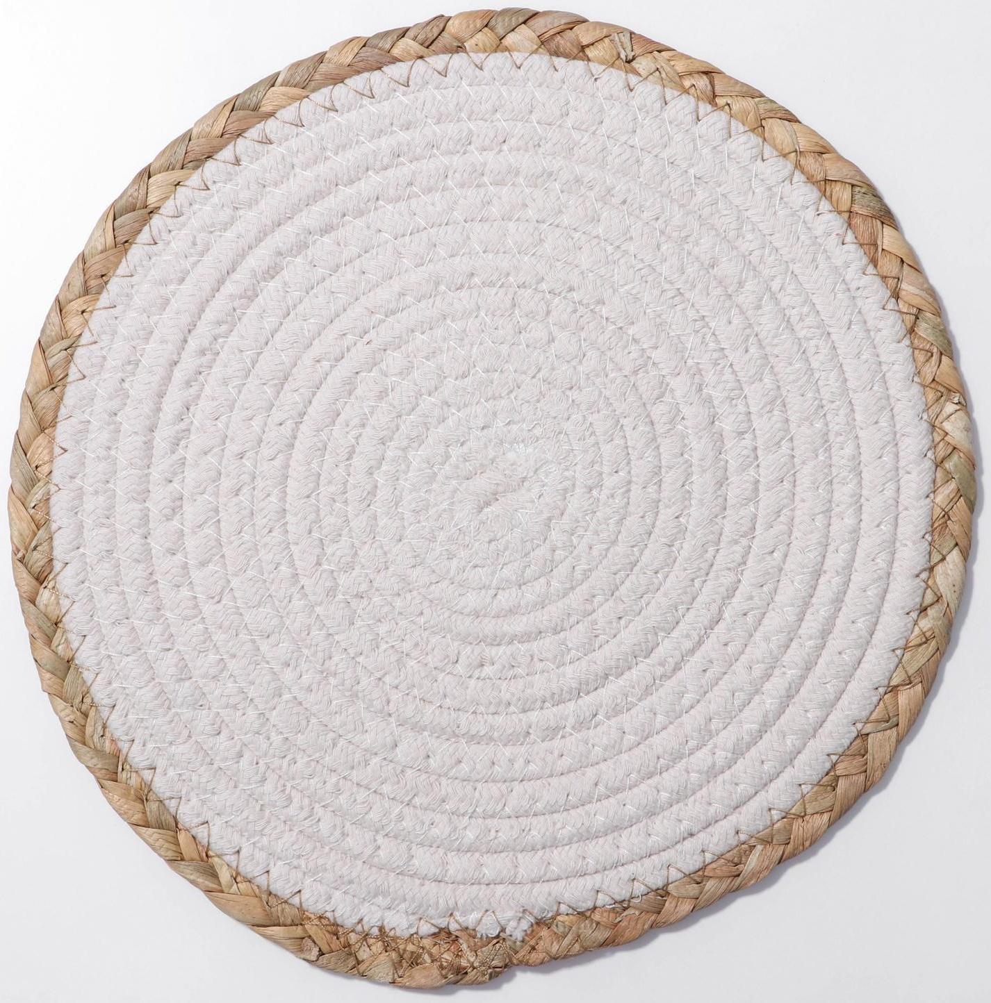 Салфетка сервировочная на стол Доляна «Мэг», 25×25 см, цвет белый