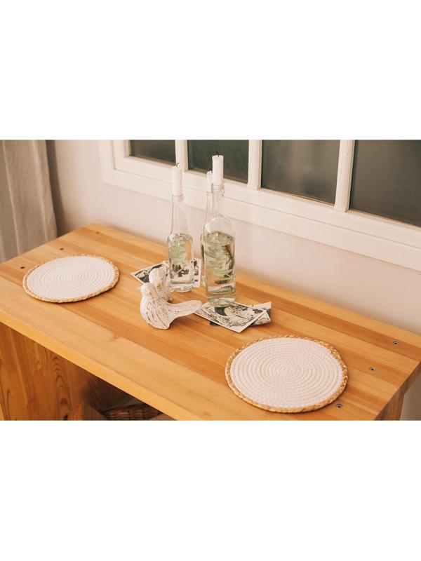 Салфетка сервировочная на стол Доляна «Мэг», 25×25 см, цвет белый