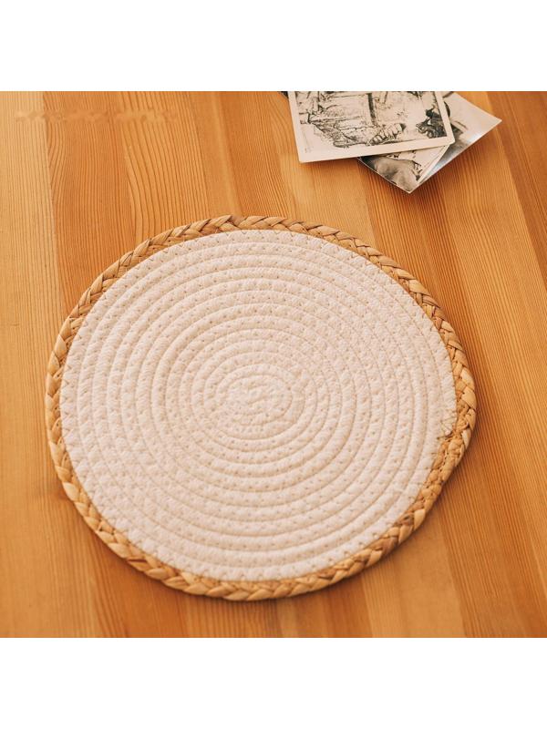 Салфетка сервировочная на стол Доляна «Мэг», 25×25 см, цвет белый