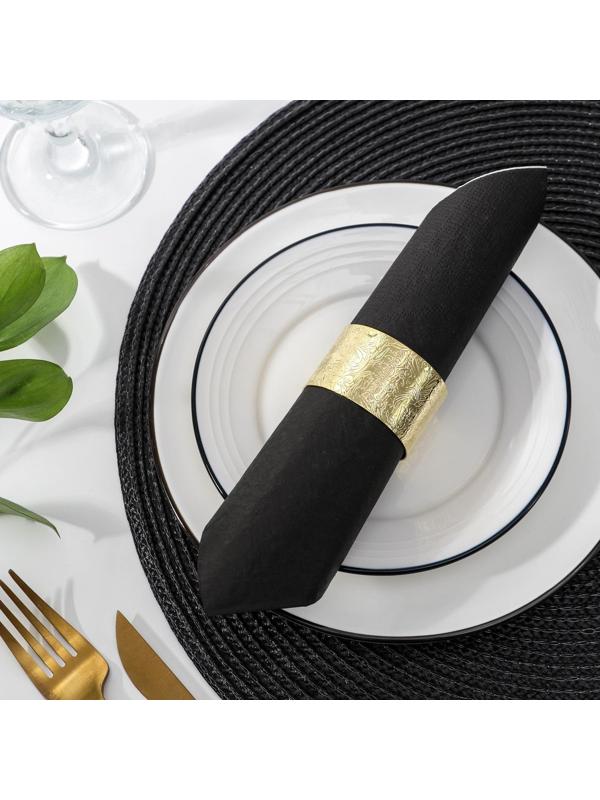 Кольцо для салфетки «Марокко», 4,8×3 см, цвет золотой