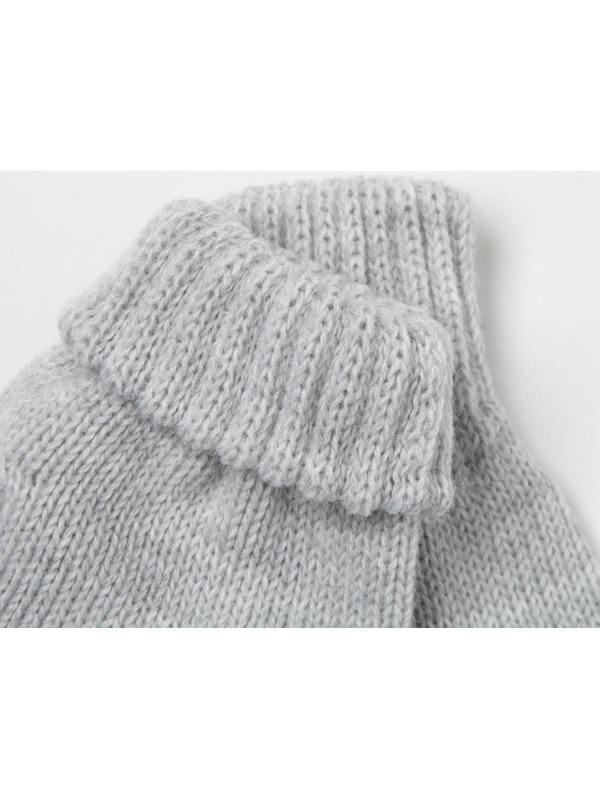 Перчатки для девочки, цвет серый, размер 14