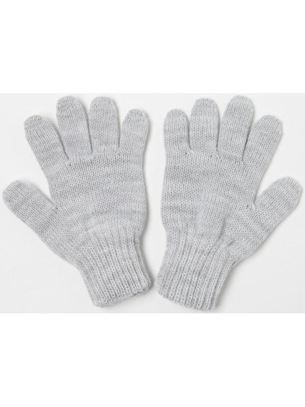 Перчатки для девочки, цвет серый, размер 14