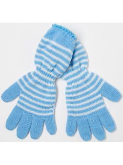 Перчатки для девочки, цвет голубой, размер 14