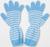 Перчатки для девочки, цвет голубой, размер 14