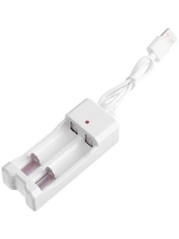 Зарядное устройство LuazON UC-26, для 2-х аккум. АА или ААА, USB, ток заряда 250 мА, белое