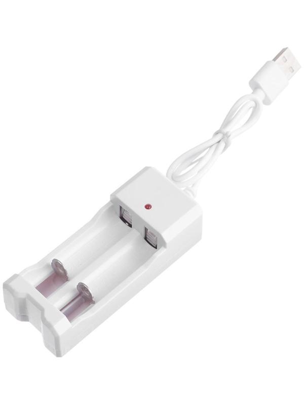 Зарядное устройство LuazON UC-26, для 2-х аккум. АА или ААА, USB, ток заряда 250 мА, белое