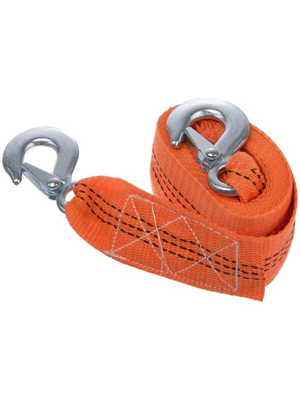 Трос буксировочный, лента М5 3.5 т, 4 м, с крюками