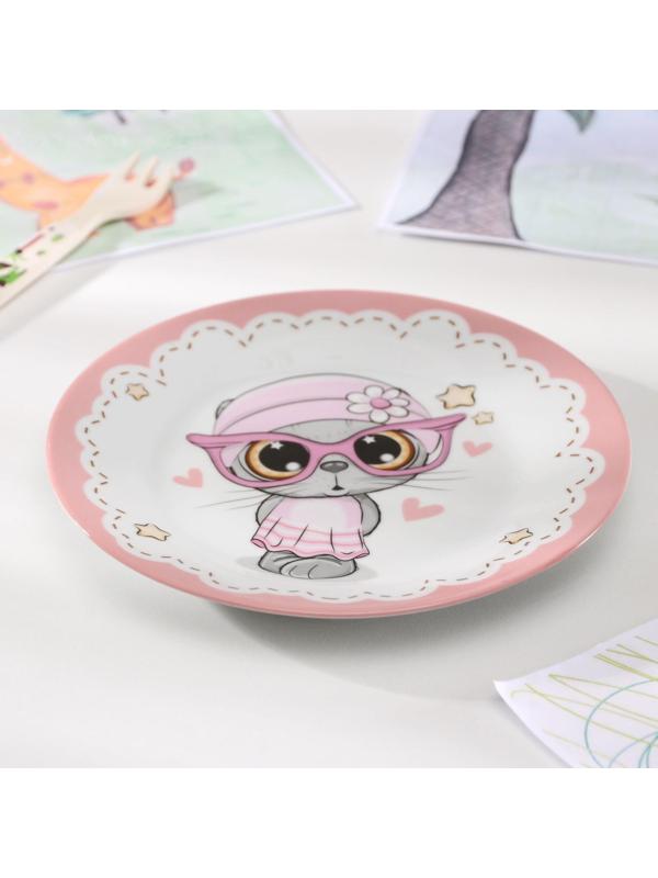 Тарелка Доляна «Котик», d=17,5 см