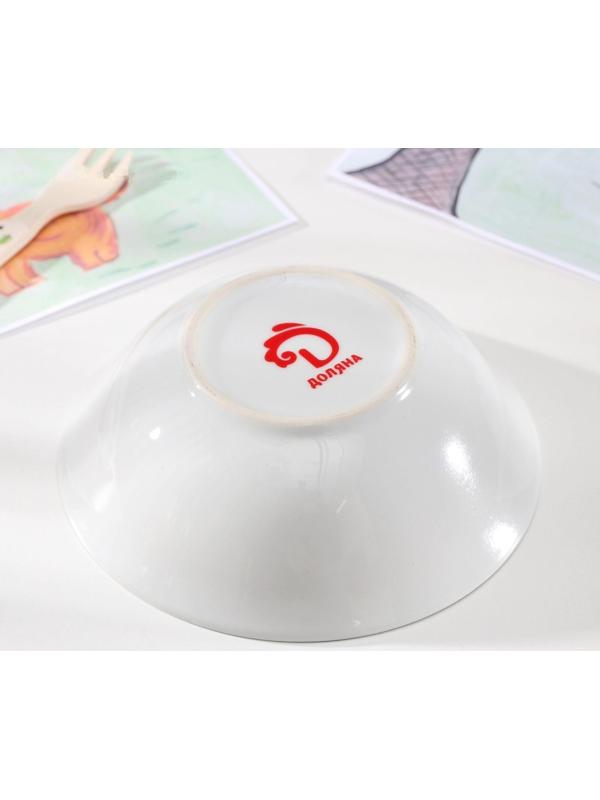 Тарелка глубокая Доляна «Котик», 400 мл, d=15 см