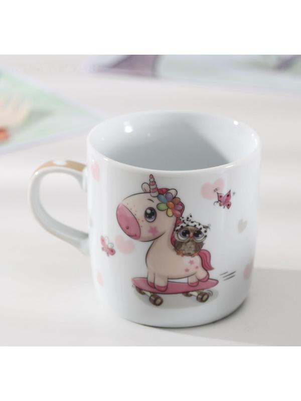 Кружка детская Доляна «Совёнок и единорог», 230 мл