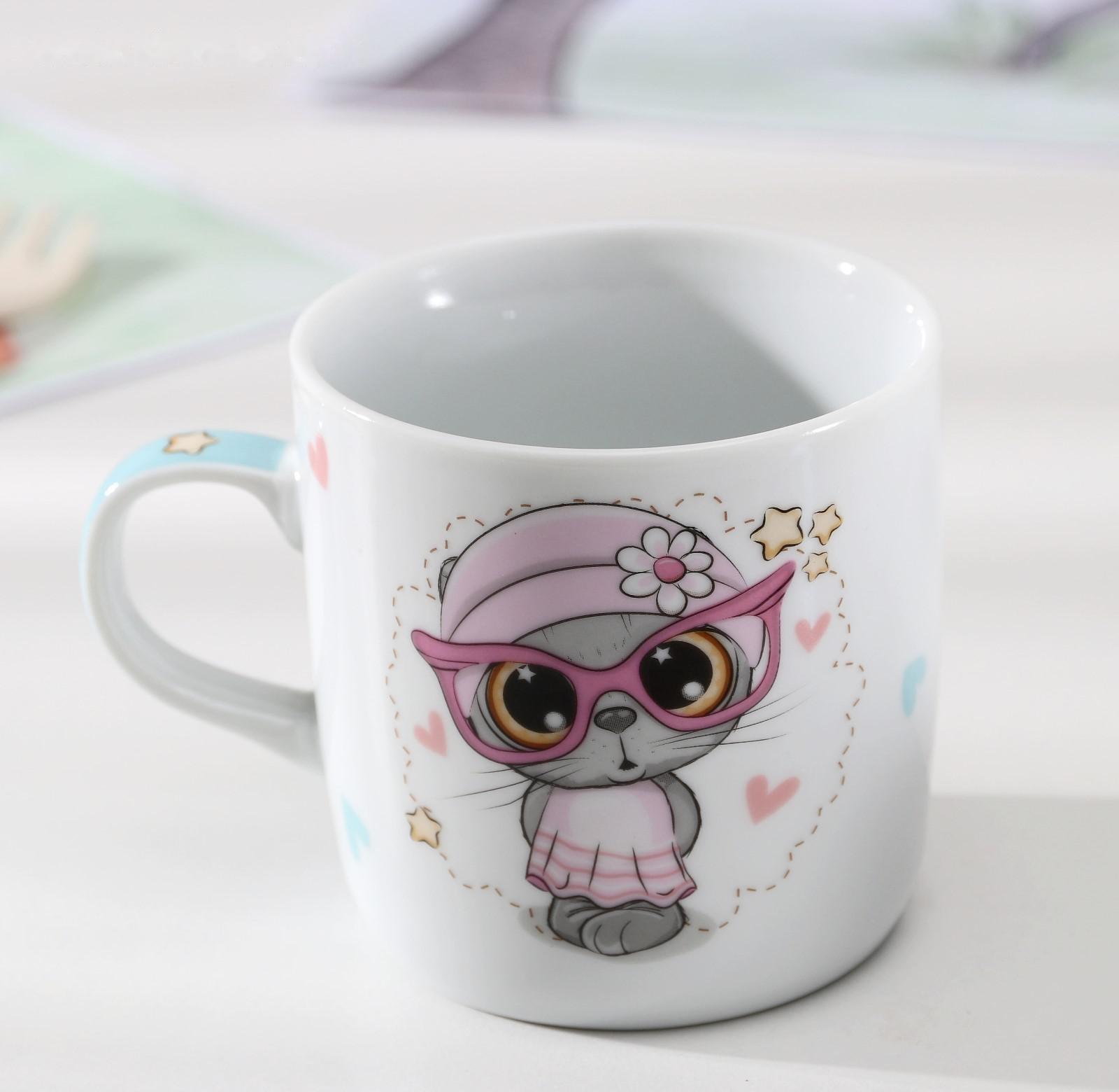 Кружка детская Доляна «Котик», 230 мл