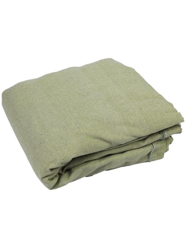 Брезент огнеупорный, 4 × 3 м, плотность 400 г/м², люверсы шаг 1 м, хаки