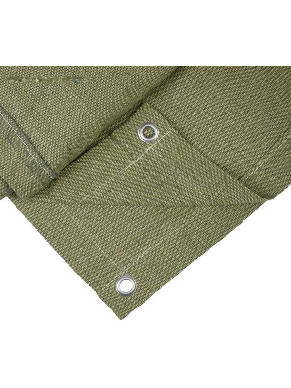 Брезент огнеупорный, 4 × 3 м, плотность 400 г/м², люверсы шаг 1 м, хаки