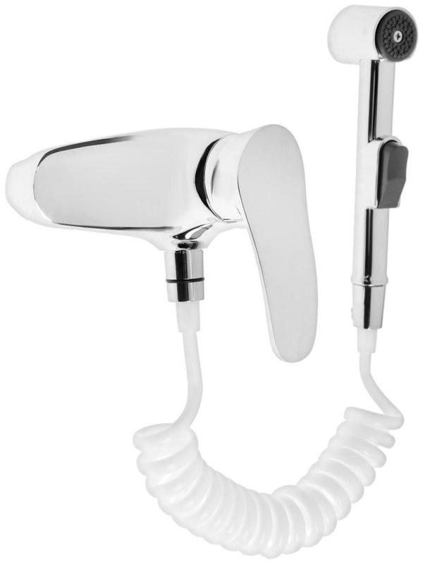 Смеситель для биде ARCO А50, однорычажный, настенный, с гигиеническим душем, хром