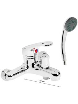 Смеситель для ванны ARCO А3004, однорычажный, короткий излив, хром