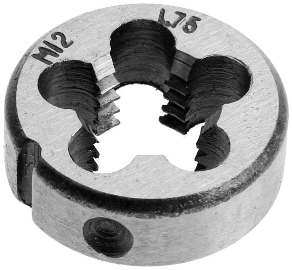 Плашка метрическая ТУНДРА, М12 х 1.75 мм