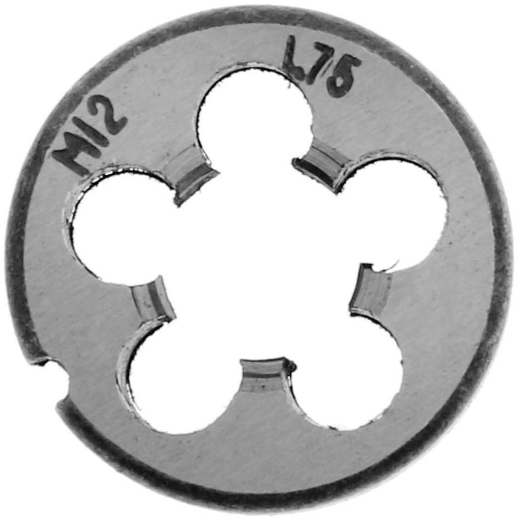 Плашка метрическая ТУНДРА, М12 х 1.75 мм