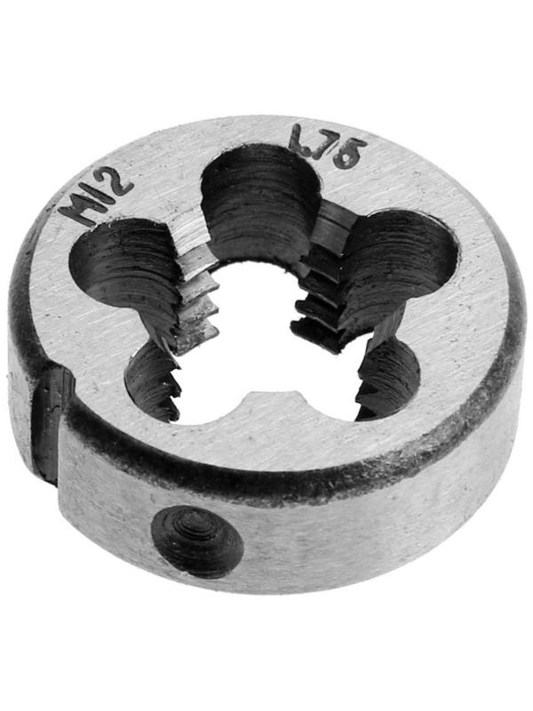 Плашка метрическая ТУНДРА, М12 х 1.75 мм
