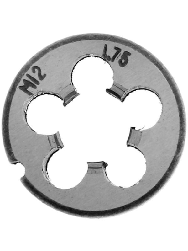 Плашка метрическая ТУНДРА, М12 х 1.75 мм