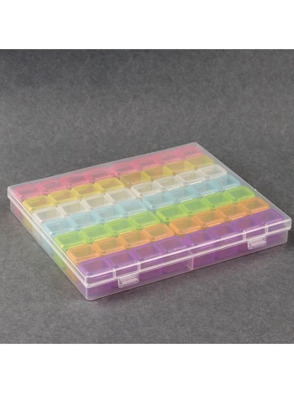 Органайзер для декора, 14 блоков, 4 ячейки, 21 × 17,5 × 2,7 см, разноцветный