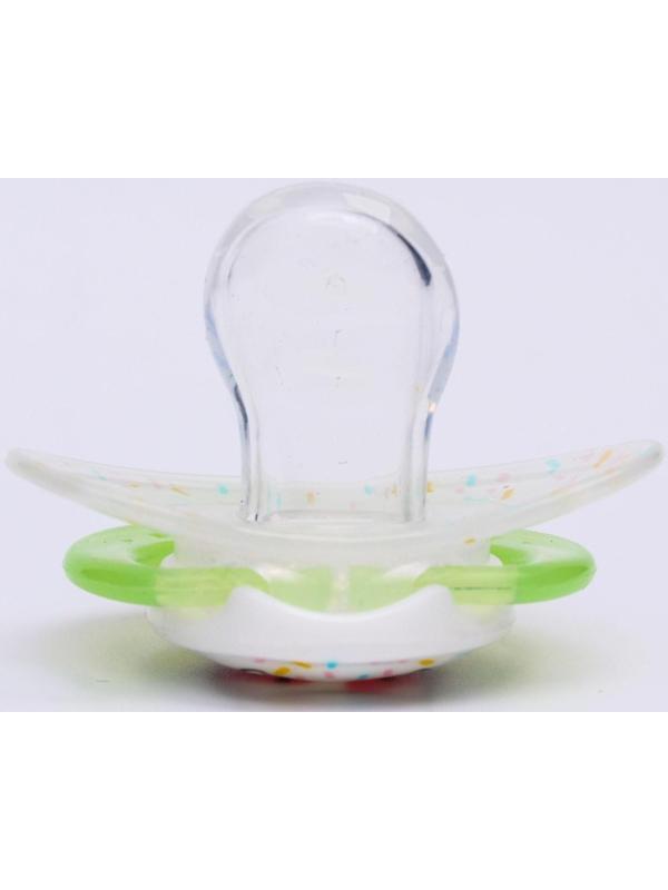 Соска-пустышка ортодонтическая, силикон, от 3 мес., «Кошечка», цвет зеленый