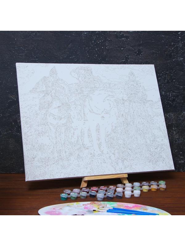 Картина по номерам на холсте с подрамником «Богатыри» Виктор Васнецов 40х50 см