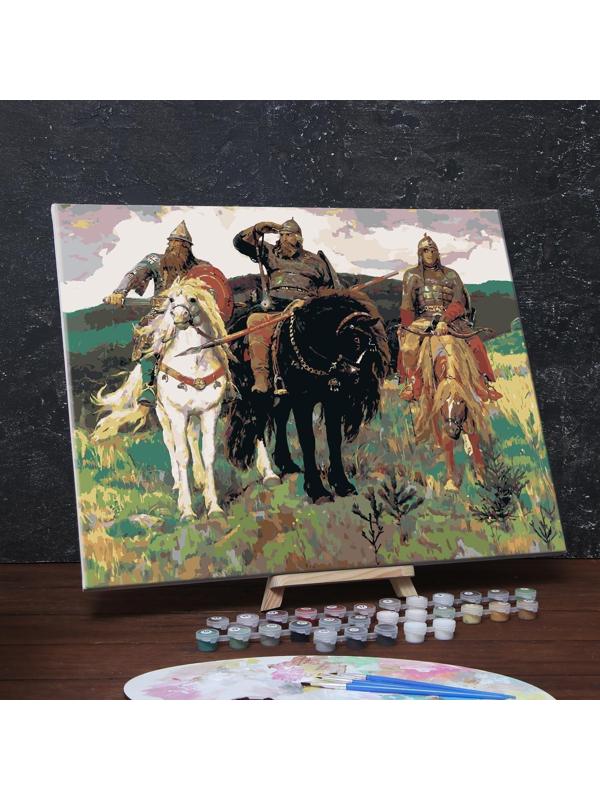 Картина по номерам на холсте с подрамником «Богатыри» Виктор Васнецов 40х50 см