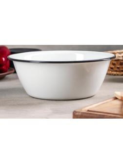 Миска, 2 л, без деколи, индукция, цвет белый