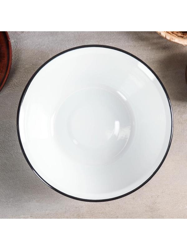 Миска, 2 л, без деколи, индукция, цвет белый