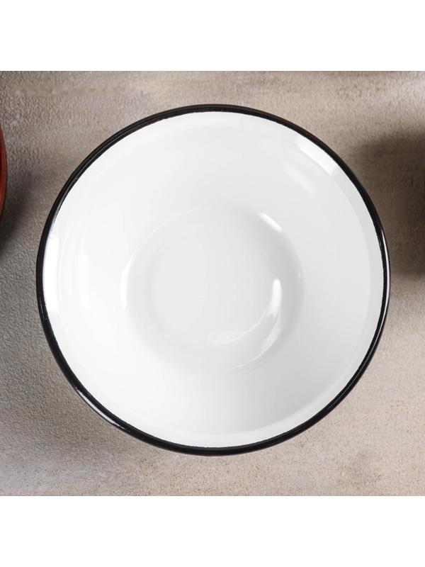 Миска, 800 мл, без деколи, индукция, цвет белый