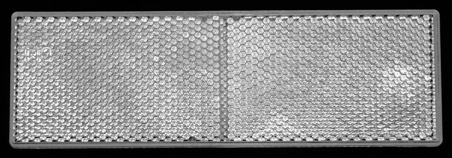 Катафот на самоклеящейся основе, 14,5×5 см, белый