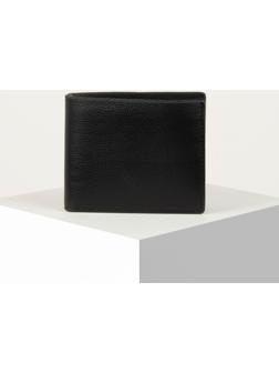 Портмоне без застёжки, для купюр, для карт, для монет, цвет чёрный