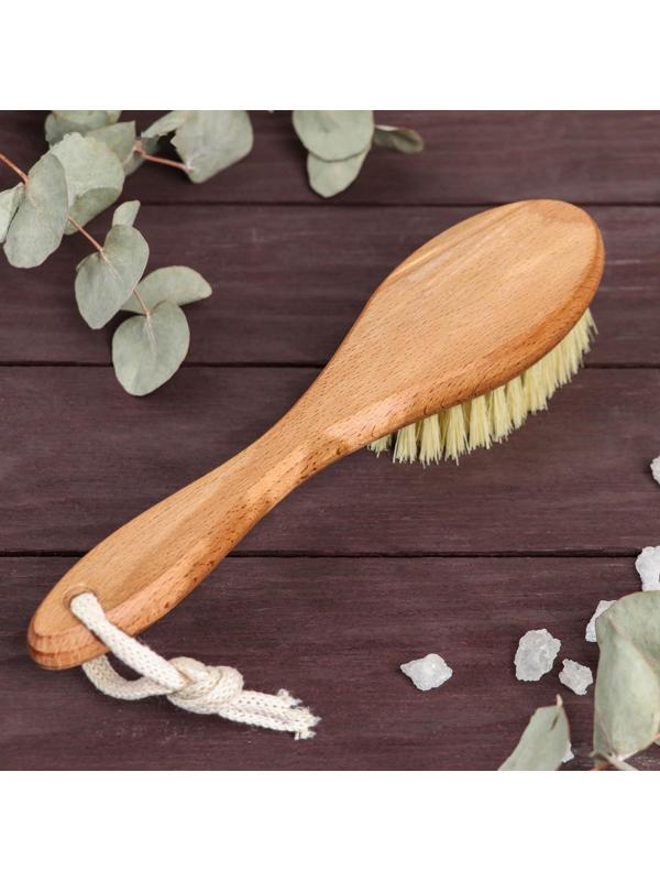 Щётка для сухого массажа, натуральный тампико, 79 пучков