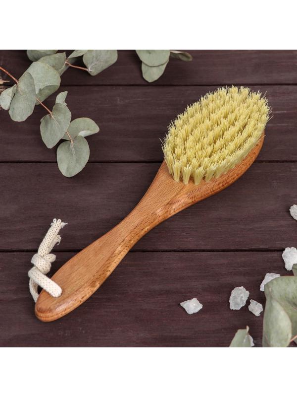 Щётка для сухого массажа, натуральный тампико, 79 пучков