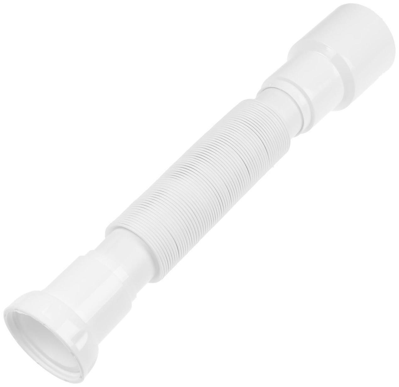 Труба гофрированная Unicorn, 85 х 40/50 мм, с гайкой, плоская прокладка, 80 см