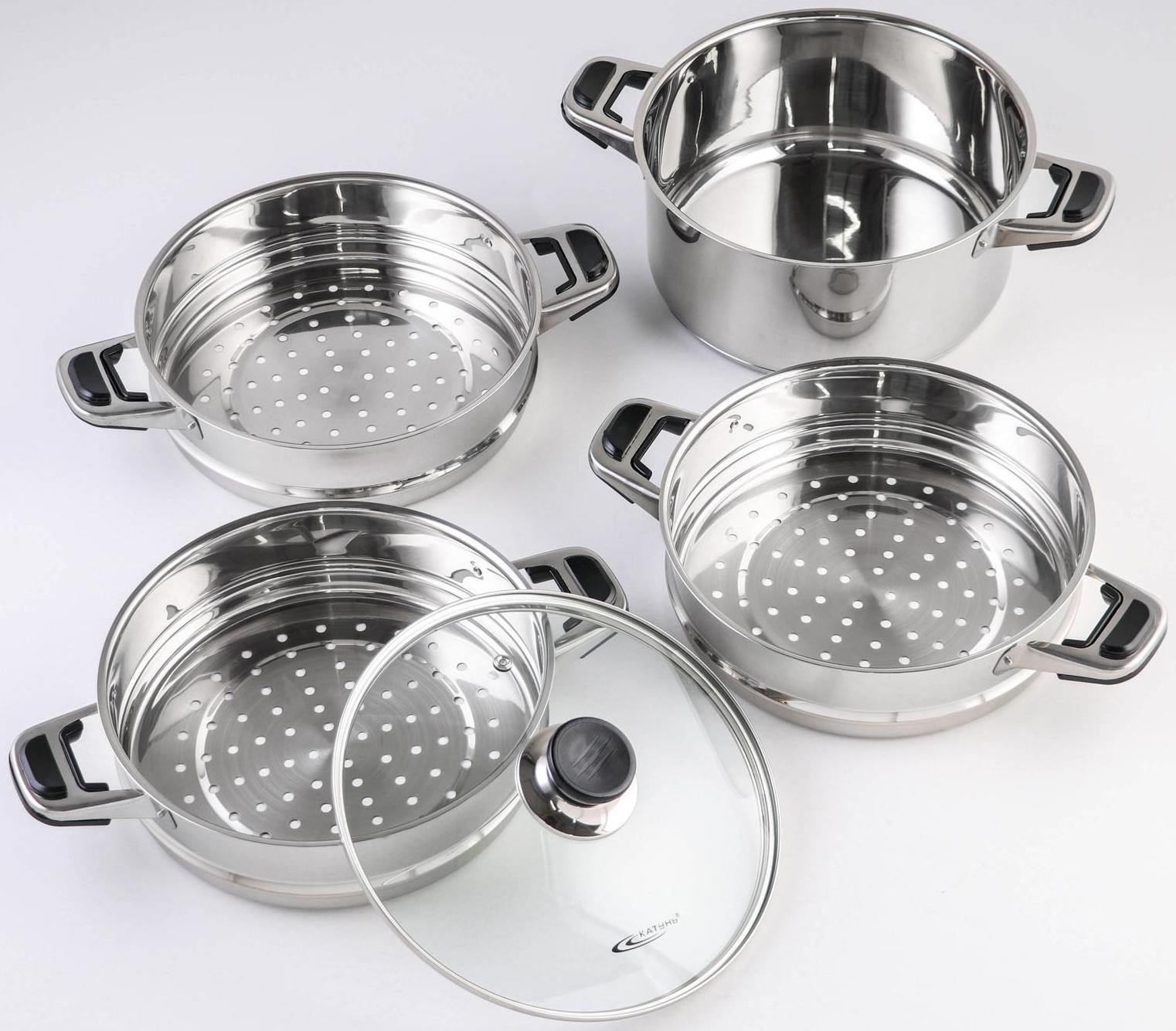 Мантоварка «Алтын», 13,7 л, d=24 см, 4 секции, с теплораспределительным слоем, стеклянная крышка, индукция