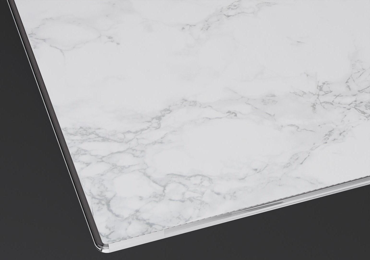Доска разделочная стеклянная Доляна «Белый мрамор», 30×20 см